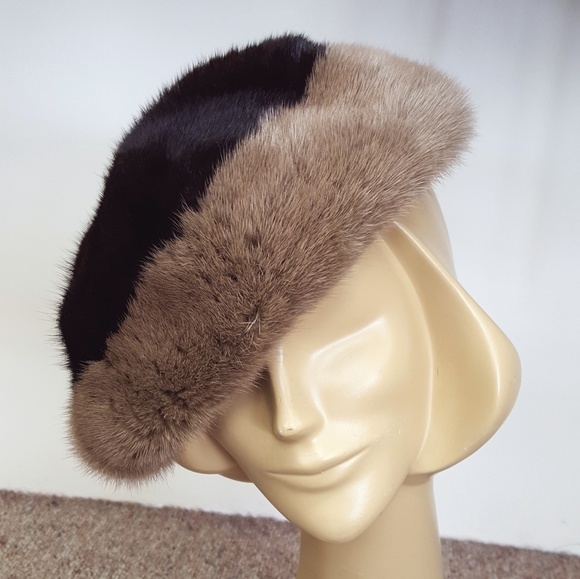 Lenore Marshall Mink Fur Beret - Picture 1 of 3